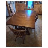 Dining Table with Six Chairs and Leaf