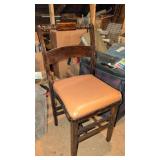 Wooden Chair with Upholstered Seat