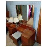 Wooden Vanity with Mirror