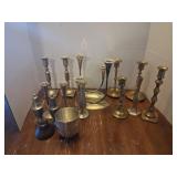 Decorative Metal Candle Sticks Lot