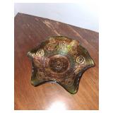 Iridescent Carnival Glass Bowl