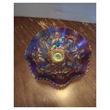 Carnival Glass Bowl on Feet
