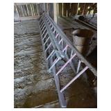 Wooden Ladder with Metal Reinforcements