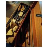 Wooden Tool Chest with Contents