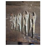 Four Vise Grips