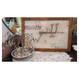 Framed Cable Diagram and Sculpture