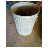 Galvanized Metal Trash Can