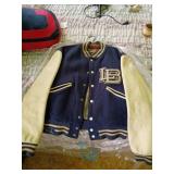 Blue and Cream Letterman Jacket