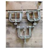 Three Metal G-Clamps