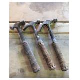 Three 12in Claw Hammers