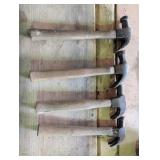 Four Wooden-Handled Hammers