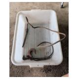 Metal Hook with Wire and Plastic Bin