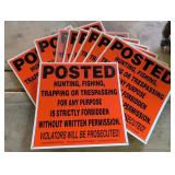 9 Posted Warning Signs
