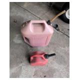 Two Plastic Fuel Containers