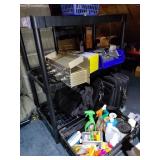 Plastic Shelf with Miscellaneous Items