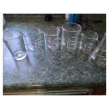 6 Laboratory Glass Beakers