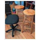 Wooden Bar Stools and Office Chair