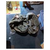 Military-Style Olive Canvas Duffel Bag
