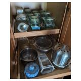 Glass Storage Jars and Kitchen Tools Lot