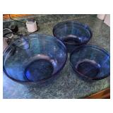 Anchor Hocking Blue Mixing Bowl Set (3pc)