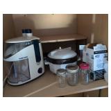 Black+Decker Juicer, Nordic Ware Cooker, Cans