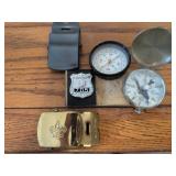 Lot: Boy Scouts Buckles, Police Badge,
