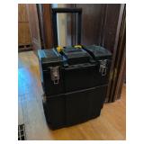 Rolling Tool Box 23x17x11 Inch Black Plastic
