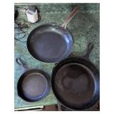 Lodge Cast Iron Skillets and Blue Diamond Fry