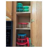 Pyrex & Anchor Glass Storage Bowls With Lids
