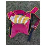 Red Parachute Harness and Container
