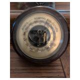 German Wood-Cased Aneroid Barometer