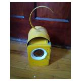 Yellow Metal Railway Lantern with LBS Mark