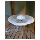 Frosted Glass Table Lamp With Metal Base