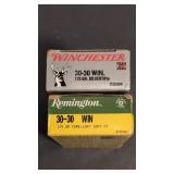 Winchester and Remington 30-30 Ammo