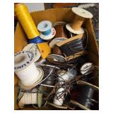 Leather and Cord Spools Lot