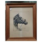 R.H. Palenske Print Whirlaway Horse Portrait