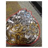 Metal D-Rings in Tin Tray