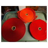 Three Red and Orange Webbing Rolls
