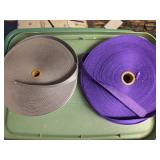 Two Rolls Nylon Webbing Tape, Grey and Purple