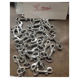 30 Nickel-Plated Swivel Snap Hooks