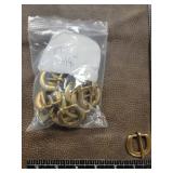 Bag of Brass Belt Buckles, 17 Pieces