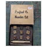 Craftool Co. Number Stamp Set in Box