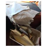 Leather and Metallic Fabric Scraps/Hides