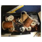 Leather Strips on Spools