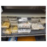 Metal Parts Cabinet With Contents