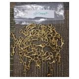 50 Brass Swivel Snap Hooks