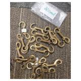 20 Solid Brass Open Eye Snap Hooks