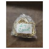24 Brass Square Buckle Set
