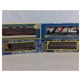 AHM HO Scale Train Cars with Locomotive 4-Pack
