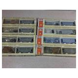 Eight Con-Cor HO Scale Boxcars, Incomplete, Worn B